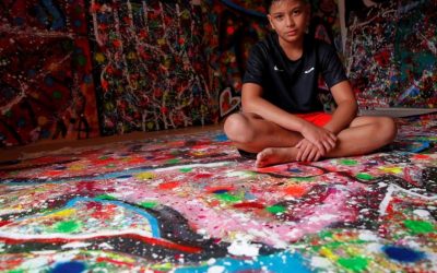 Juanito Cortés, el pintor de 11 años que subasta sus obras desde 6.000 euros